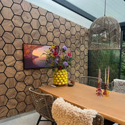 hexagone_bois_acoustique_bois_mural_rustique_pose_dans_le_verande