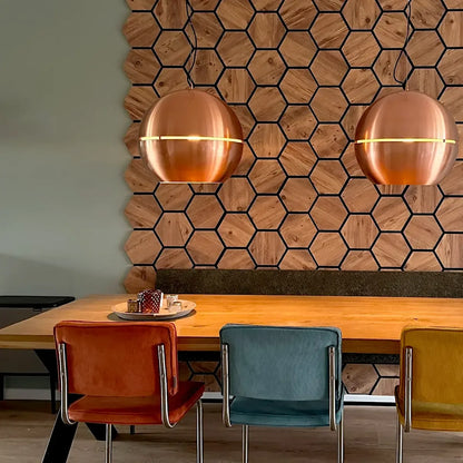 hexagone_bois_acoustique_pose_derrier_salle_a_manger