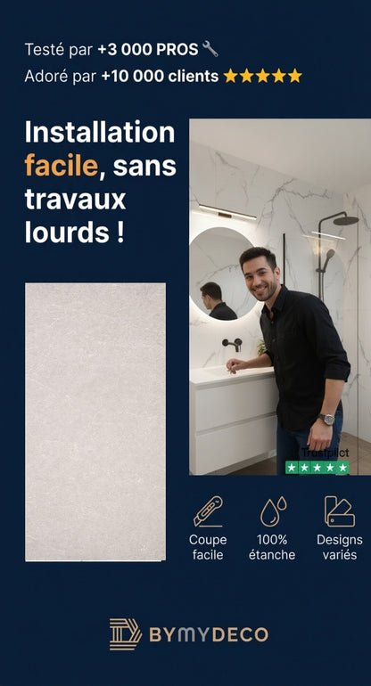 Panneau SPC Gris Instalation Facile