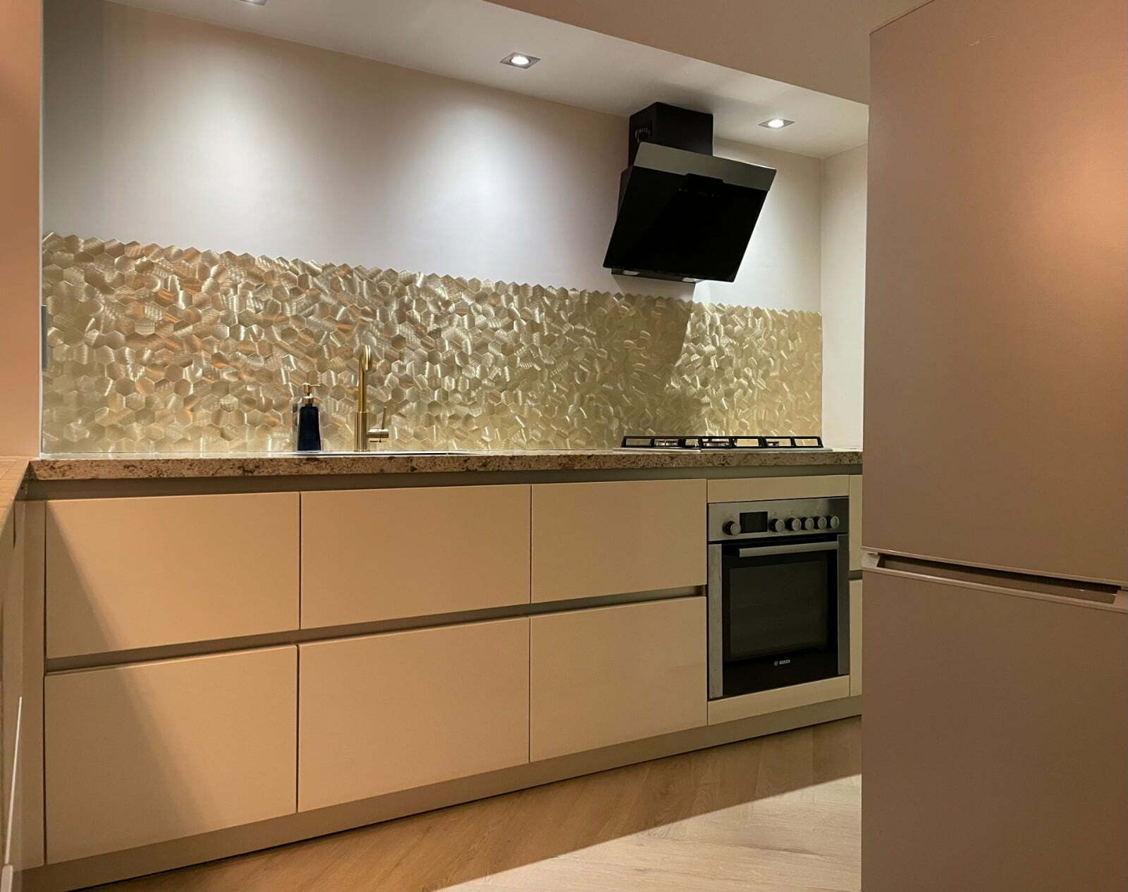 Mosaique Adhesive Doré Crédence de cuisine luxe