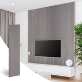 Panneau Acoustique Bois - Textile Daim Gris Clair - 260 x 60 cm