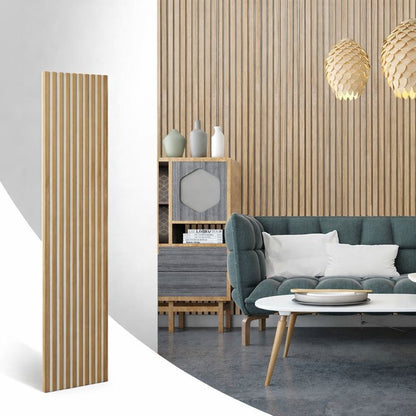 Panneau Acoustique Bois Chêne Feutrine Blanc 260 Akupanel 