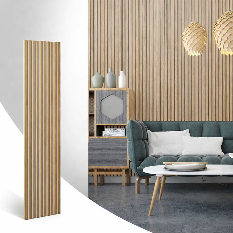 Panneau Acoustique Bois Chêne Feutrine Blanc 260 Akupanel 