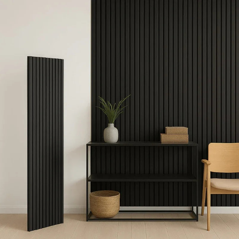 Panneau Acoustique Bois Noir 260 - Tasseaux Bois Noir - By My Deco