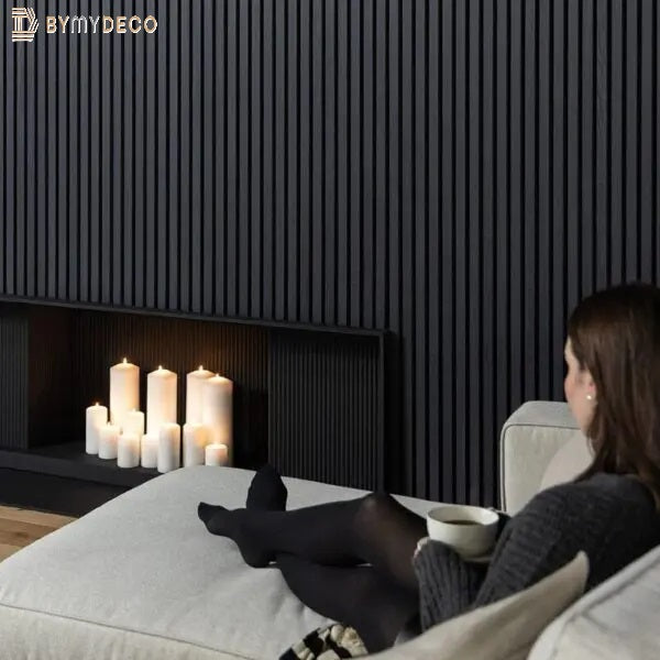 Akupanel Bois Noir Mural Salon