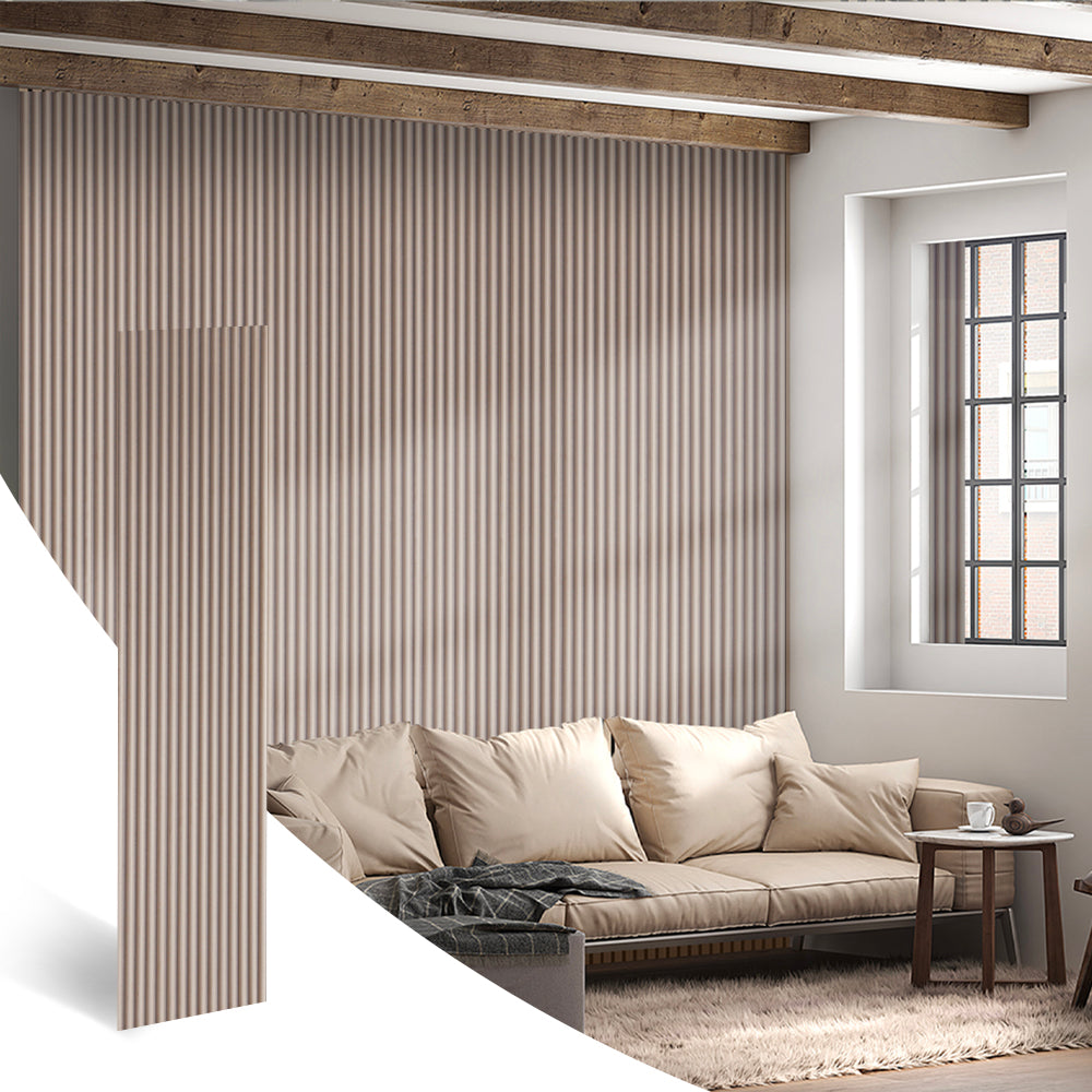 Panneau Acoustique Bois Daim Taupe - Design Luxe