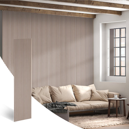 Panneau Acoustique Bois Daim Taupe - Design Luxe