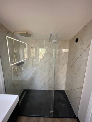 panneau mural salle de bain pvc beige
