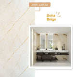 Panneau Mural PVC Effet Marbre Beige – Imperméable Salle De Bain et Douche