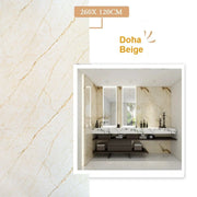 Panneau Mural PVC Effet Marbre Beige – Imperméable Salle De Bain et Douche