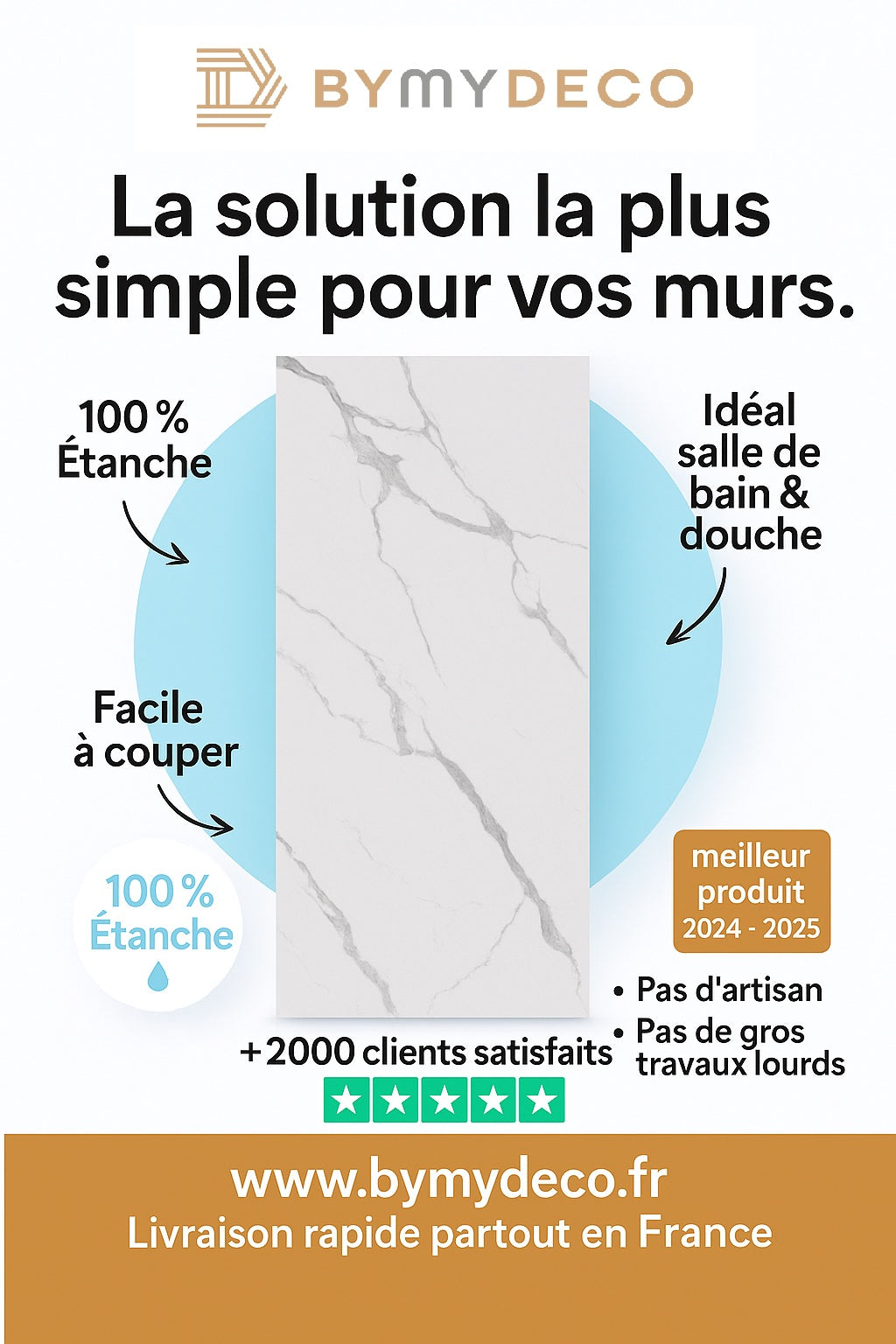 panneau pvc marbre blanc pour plus simple pour vos murs