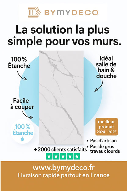 panneau pvc marbre blanc pour plus simple pour vos murs