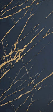 panneau pvc marbre noir doré 260 x 120 cm 