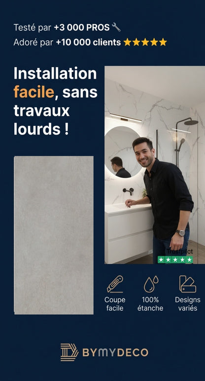 Panneau SPC Beton Ciré Instalation Facile