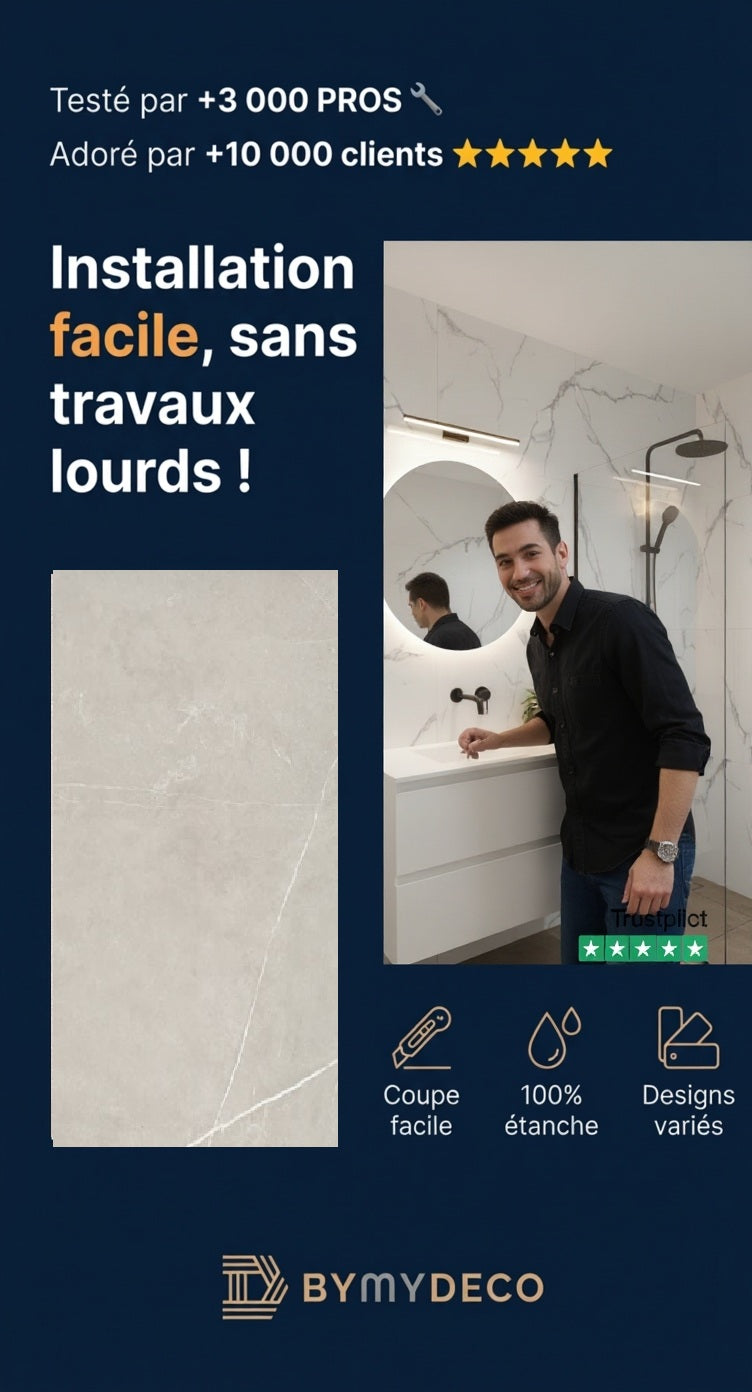 Panneau SPC Taupe Instalation Facile