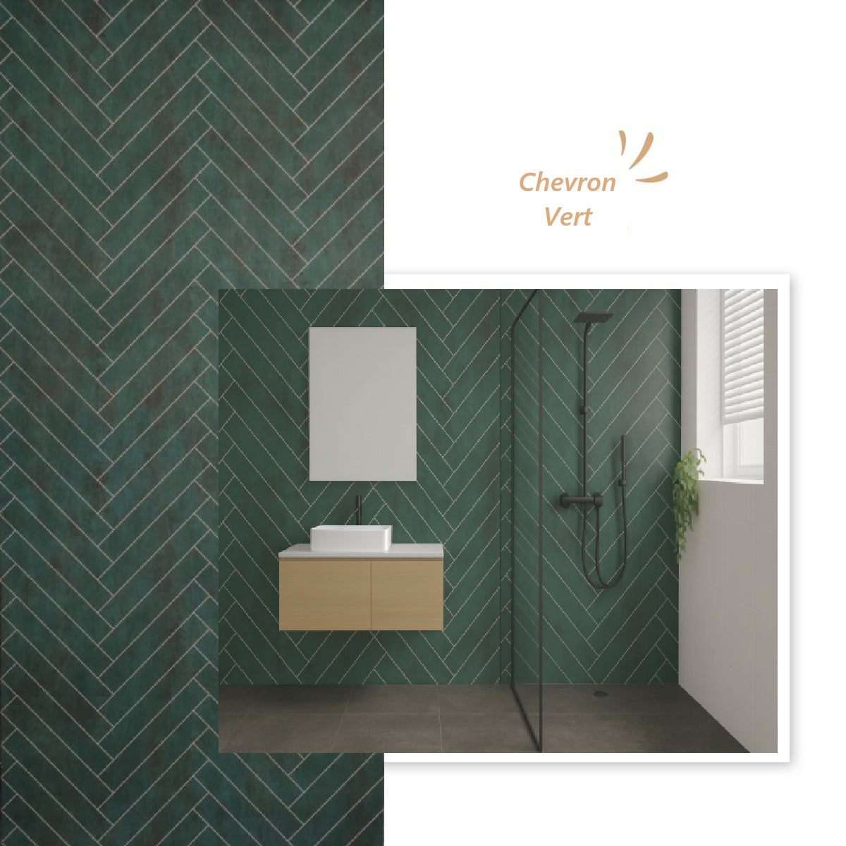 panneau_mural_chevron_vert