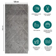 Panneau Mural PVC Effet Marbre Gris revetment mural 