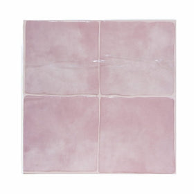 Crédence Cuisine – Sticker Carrelage Vinyle Carré Rose