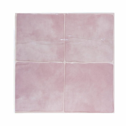 Crédence Cuisine – Sticker Carrelage Vinyle Carré Rose
