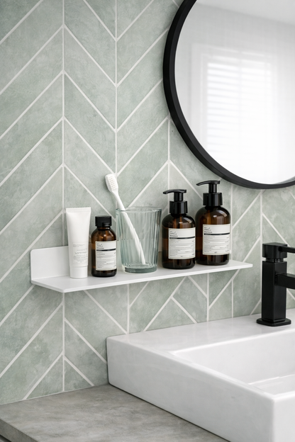 sticker carrelage vert salle de bain