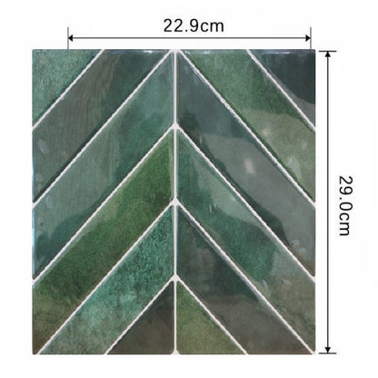 Sticker Carrelage zellige vert foncé dimension